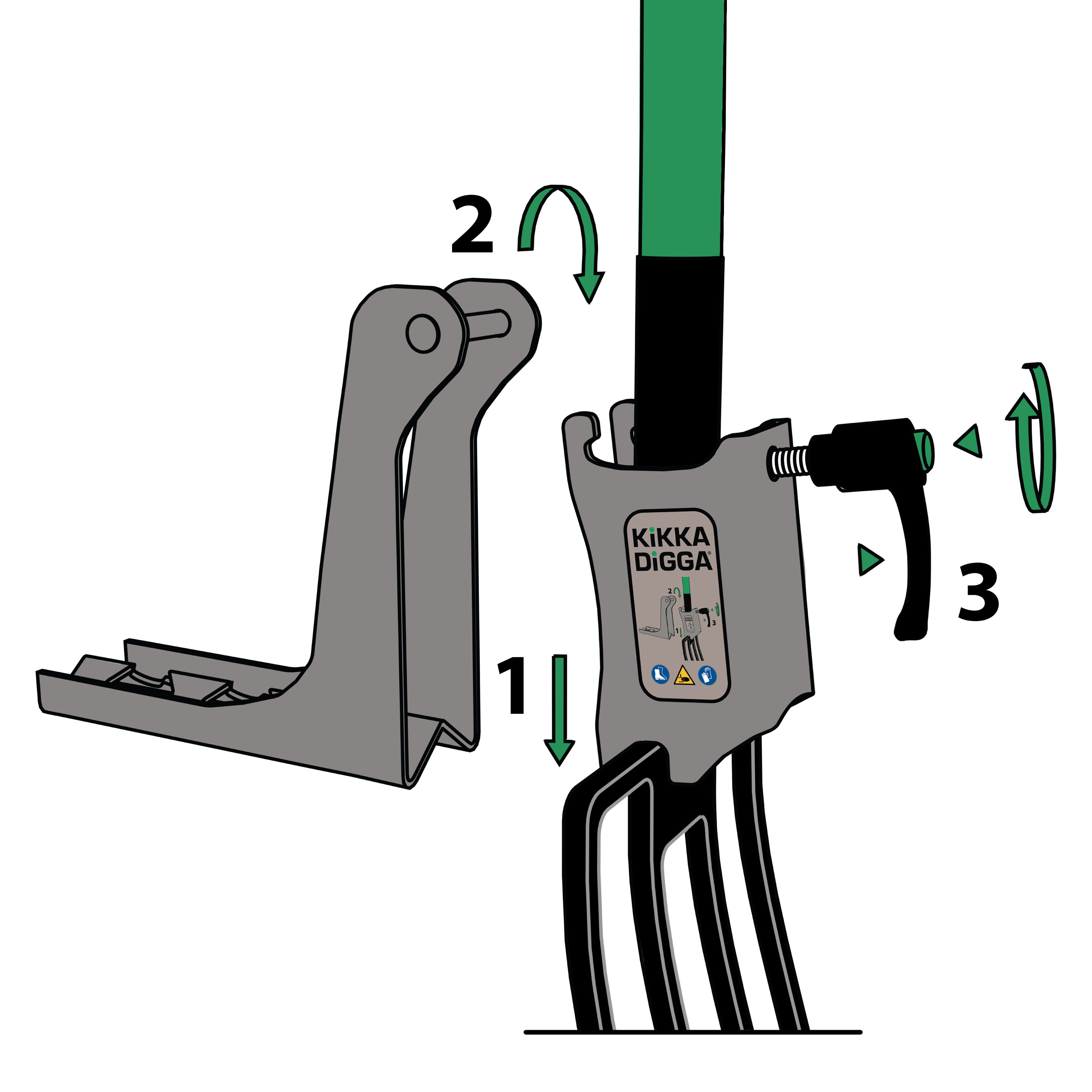 Kikka Digga – Ergonomic Digging Aid & Garden Fork Attachment | UK Made